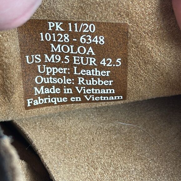 OluKai Moloa Shoe Slip On Java Nubuck Leather Sz 9.5 - Picture 5 of 7